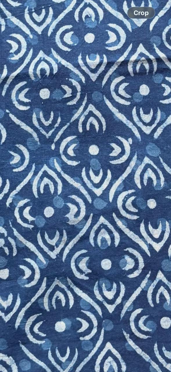 Indigo Jaali Block Print Top