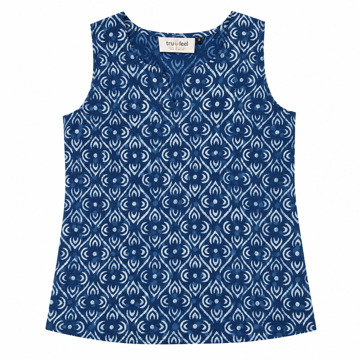 Indigo Jaali Block Print Top