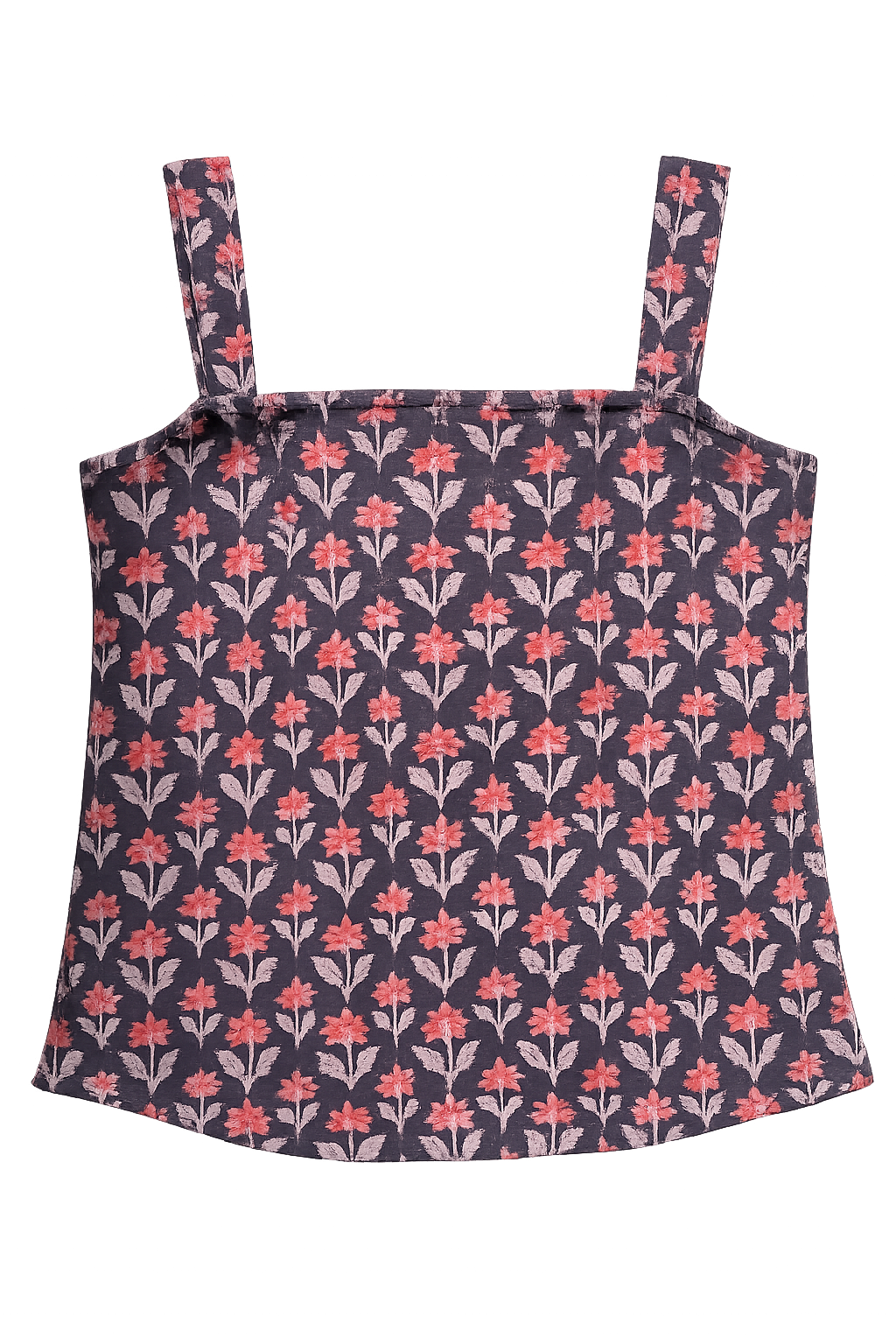 Charcoal Rose Buti Cami Top
