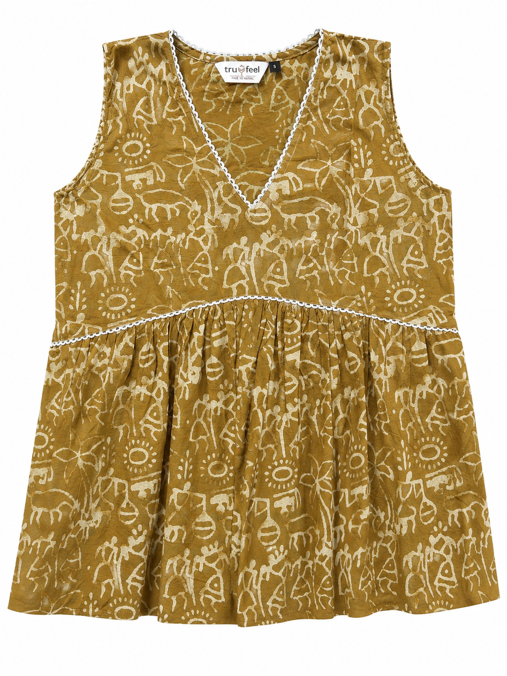 Olive Nomad peplum top