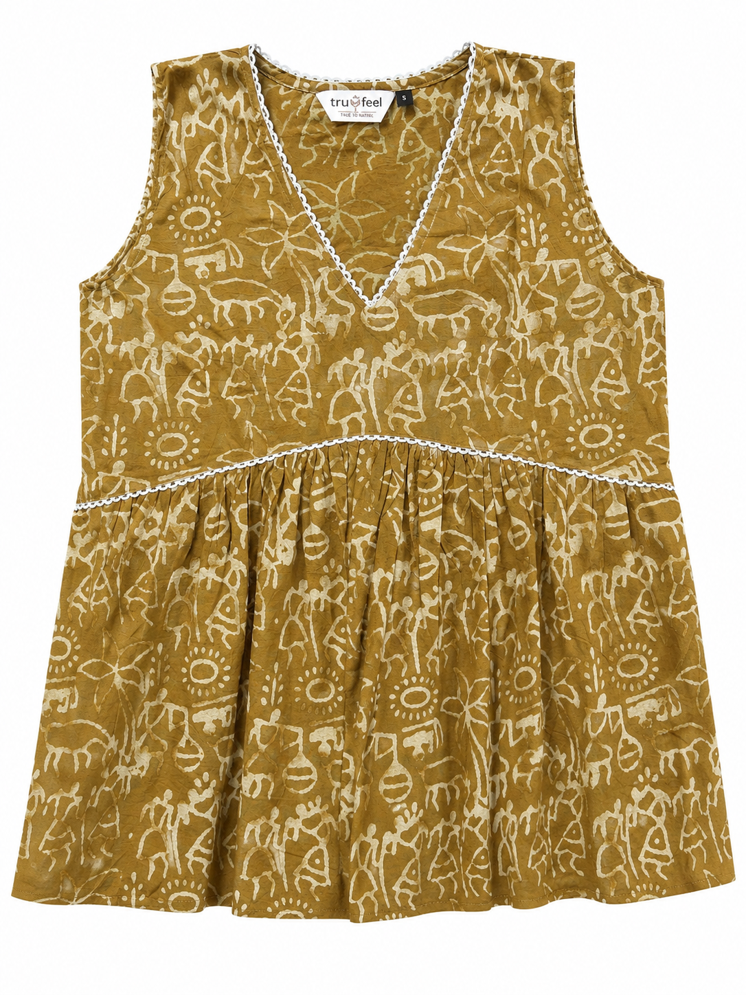 Olive Nomad peplum top